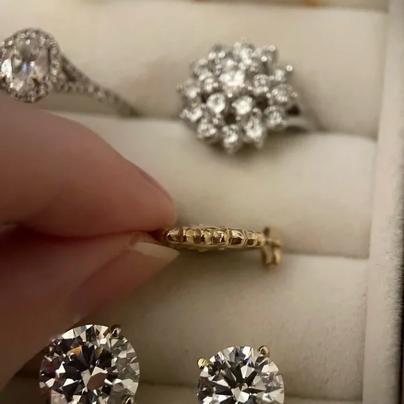 14k solid gold two tone puffy reversible sun moon face celestial pendant 3d - Picture 8 of 14